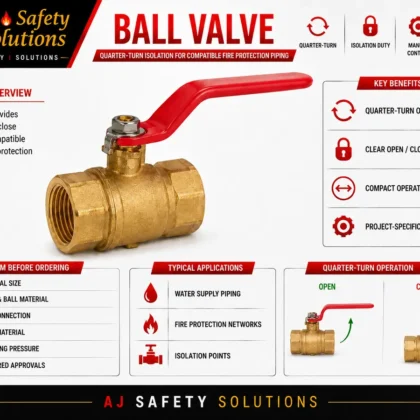 Ball valve for fire protection water piping in Pakistan
