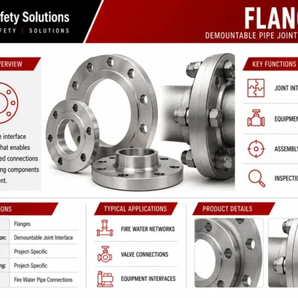 Flanges technical details for fire water pipe connections