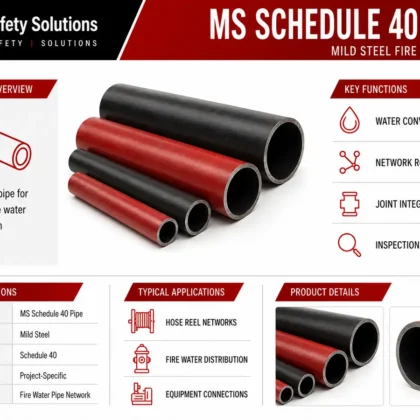 MS Schedule 40 pipe technical details for fire water networks