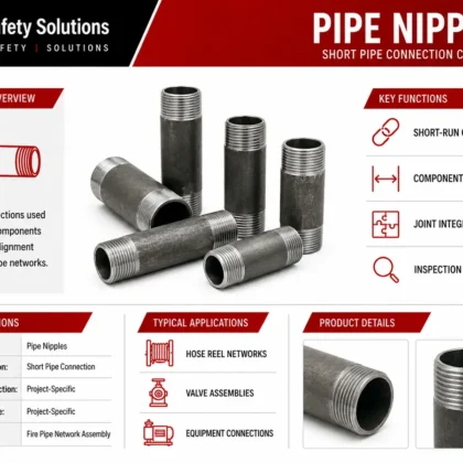 Pipe nipples technical details for short fire pipe connections