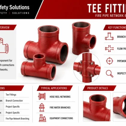 Tee fittings technical details for fire pipe network branching