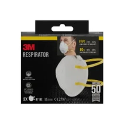 3M Particulate Respirator 8710E, FFP1, Non valved, 3/Pack — catalogue product image