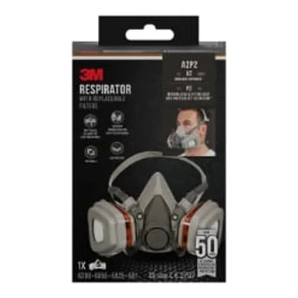 3M Respirator with Replaceable Filters 6002KIT-1, A2P2 Organic Vapours (1x6200, 2x6055, 2x5925, 2x501) — catalogue product image