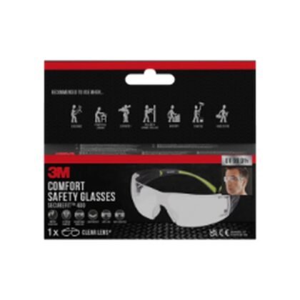 3M Safety Glasses SecureFit 400, Clear Lens - catalogue product image