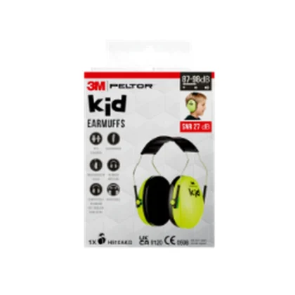 3M PELTOR Kid Earmuffs H510AKG, SNR value 27dB, Neon Green — catalogue product image