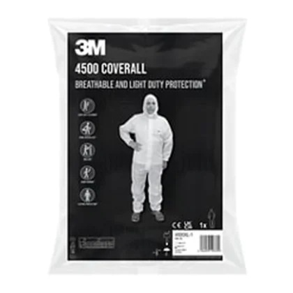 3M Protective Coverall 4500, Category 1, White, Extra Large, 1/Pack — catalogue product image