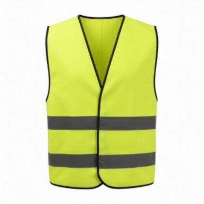 Yellow Reflective Polyester Safety Vest – 120 GSM - supplier catalogue image