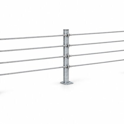Steel Wire Rope Cable Barrier System - illustrative product view