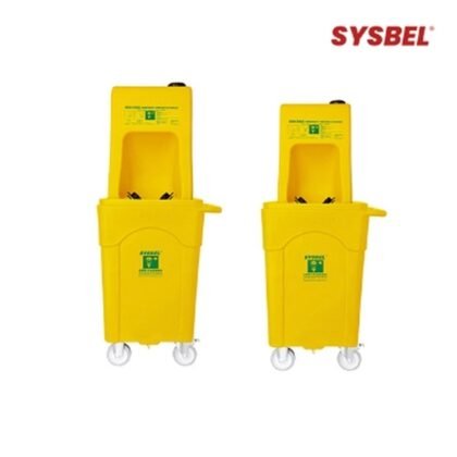 SYSBEL WG6000AD and WG6000BD Portable Eyewash Station With Mobile Waste Cart