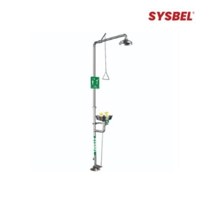 SYSBEL WG7053F Stainless Steel Eyewash Station With Safety Shower Combination Unit