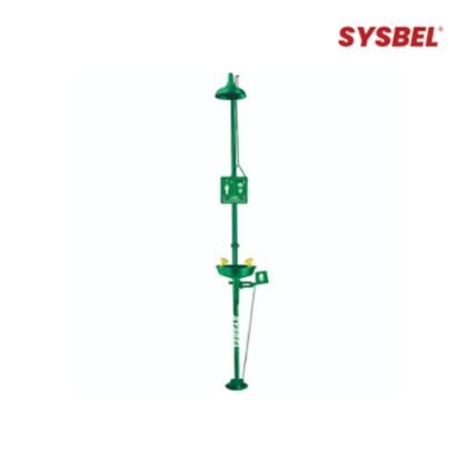 SYSBEL WG7053FG Stainless Steel and AES Plastic Eyewash Station With Safety Shower Combination Unit
