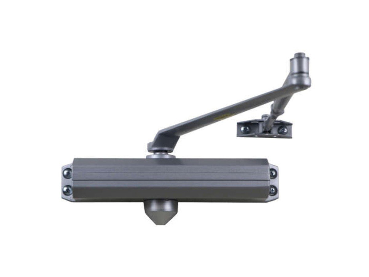 EuroArt Overhead Door Closer With Backcheck – DC9016BC/Silver - supplier product photograph