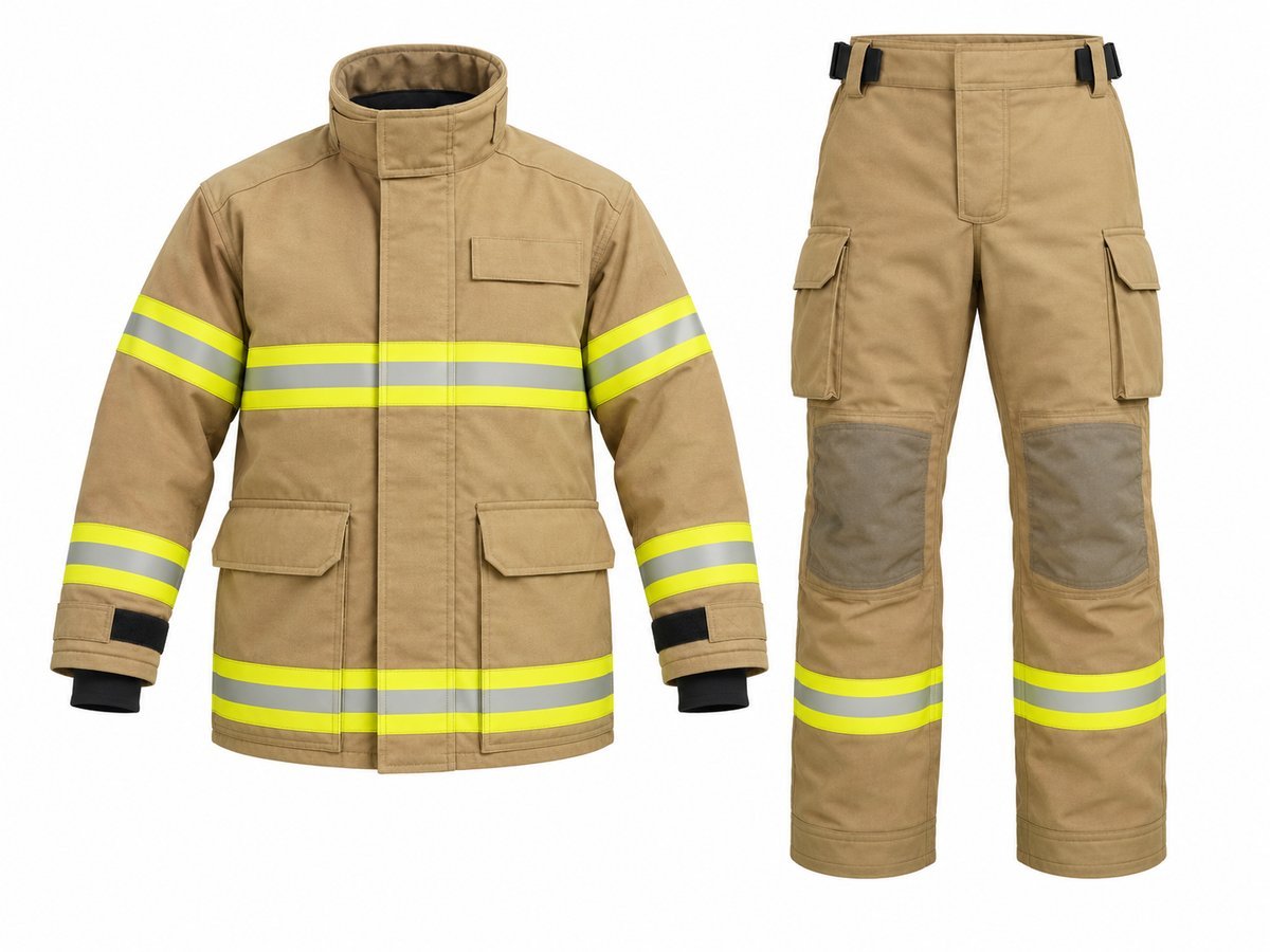 Chinese Aramid Firefighter Jacket and Trousers - generic representative illustration