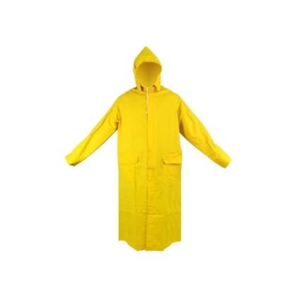 Yellow Hooded Work Raincoat – Large