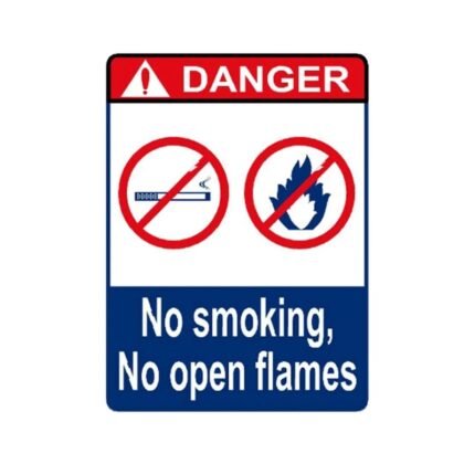 No Smoking No Open Flames Sign