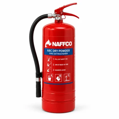 NAFFCO ABC Dry Powder Fire Extinguisher – 4kg technical specifications and application infographic