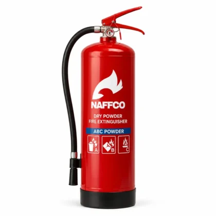 NAFFCO ABC Dry Powder Fire Extinguisher – 6kg technical specifications and application infographic