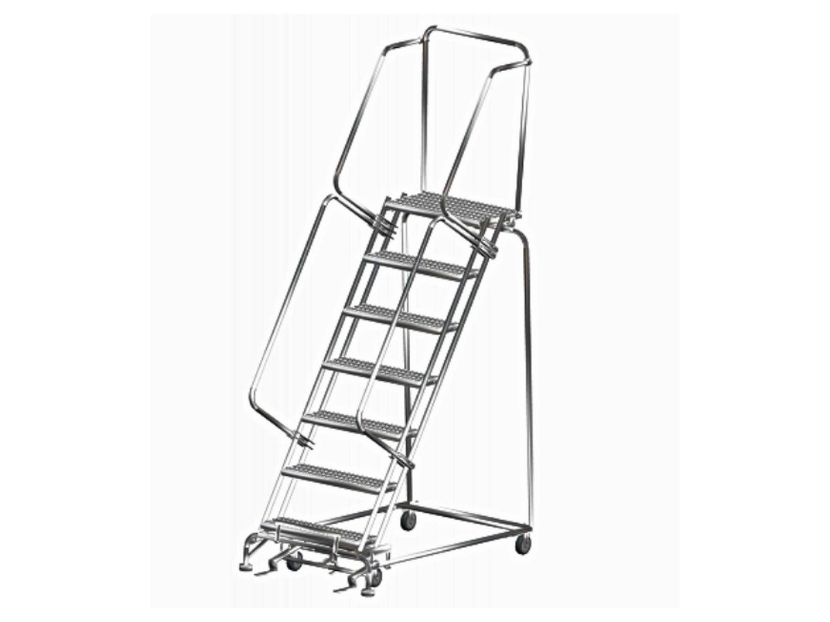 Rolling Warehouse Access Ladder