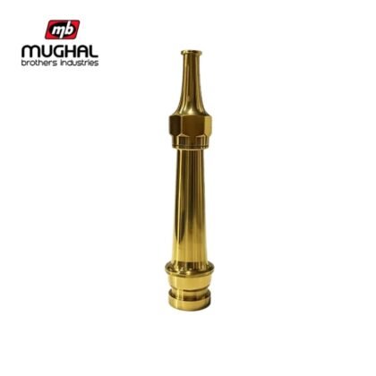 2.5 x 12-Inch Brass Fire Hose Jet Nozzle