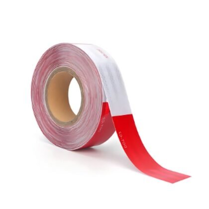 Red and White Vehicle Reflective Tape – 2 Inch × 25 m