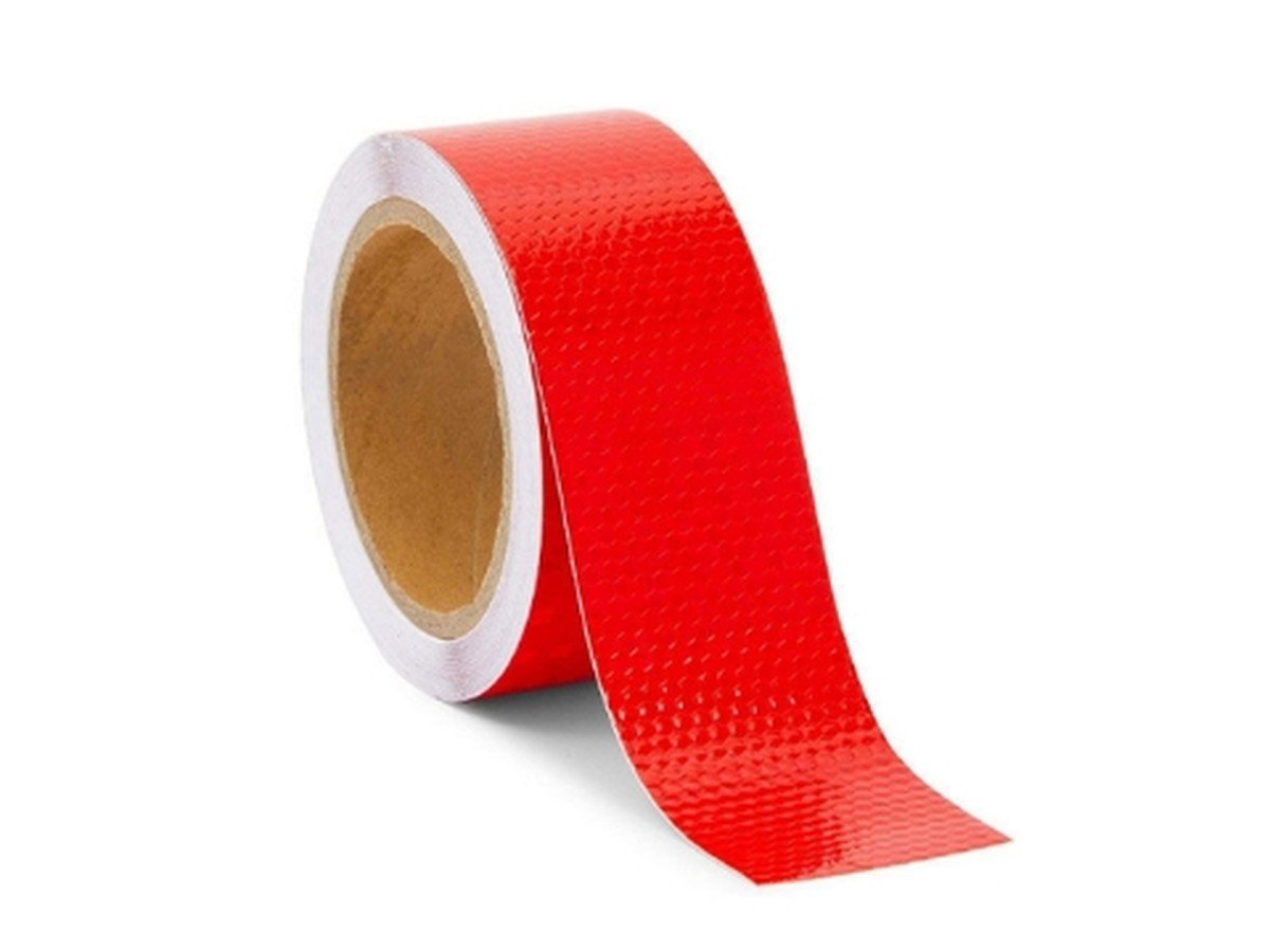 Red Diamond-Pattern Reflective Tape – 2 Inch × 25 m