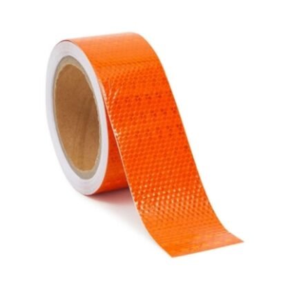 Orange Diamond-Pattern Reflective Tape – 2 Inch × 25 m