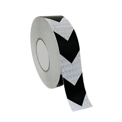 Black and White Arrow Reflective Tape – 2 Inch × 25 m