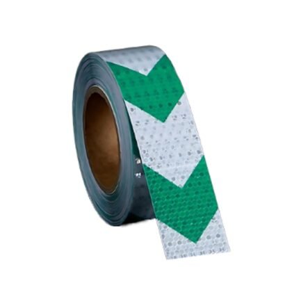 Green and White Arrow Reflective Tape – 2 Inch × 25 m