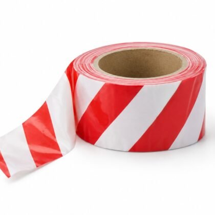 Red and White Warning Tape – 20m