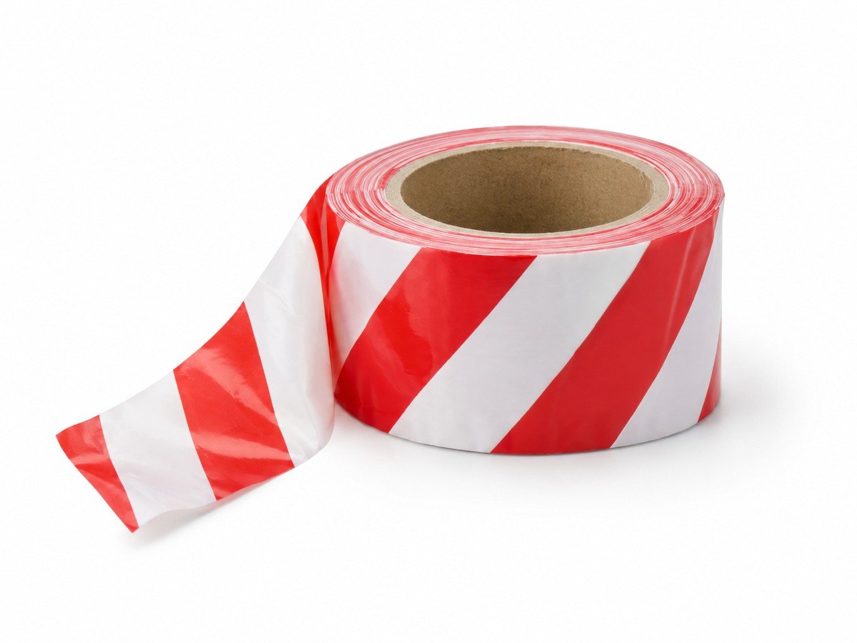 Red and White Warning Tape – 20m