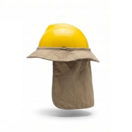 Khaki Helmet Sunshade and Neck Protector - supplier catalogue image