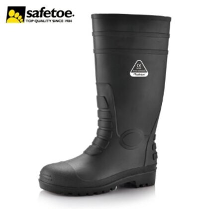 Safetoe W-6038 Black AquaShield Safety Gumboots - supplier catalogue image