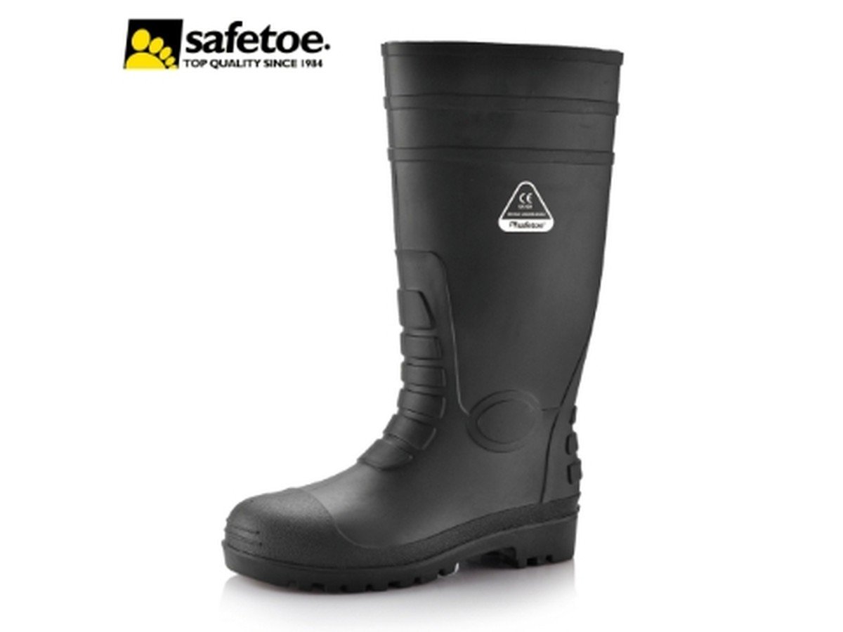 Safetoe W-6038 Black AquaShield Safety Gumboots - supplier catalogue image