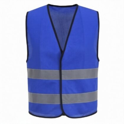 Blue Reflective Polyester Safety Vest – 120 GSM - supplier catalogue image