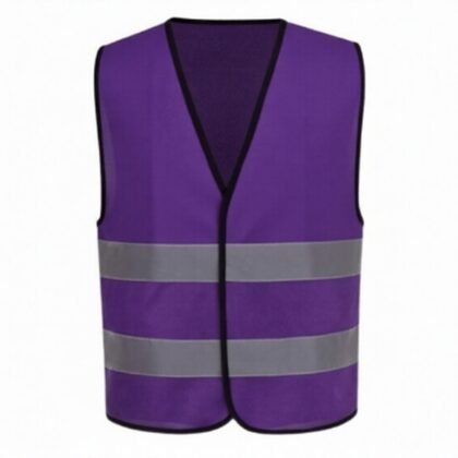 Purple Reflective Polyester Safety Vest – 120 GSM - supplier catalogue image