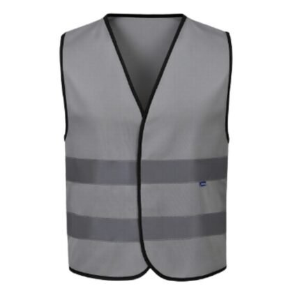 Grey Reflective Polyester Safety Vest – 120 GSM - supplier catalogue image
