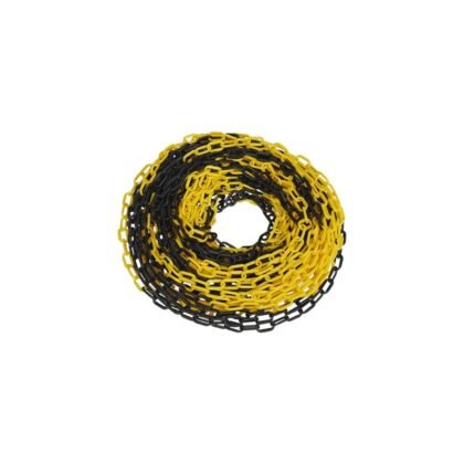 Yellow and Black Plastic Barrier Chain – 6 mm, 20 m product photograph