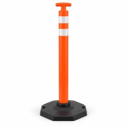 T-Top PVC Traffic Bollard with Base – 42 Inch